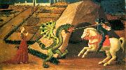 UCCELLO, Paolo St George and the Dragon qt oil on canvas